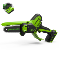 Цепная мини-пила Greenworks 24V G24MCS10 (10 см) аккумуляторная в Нижнем Тагиле